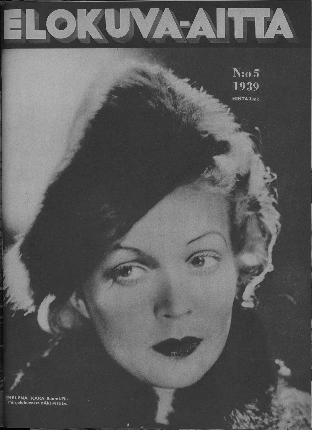 ELOKUVA-AITTA magazine side cover Issue 5 8 March 1939