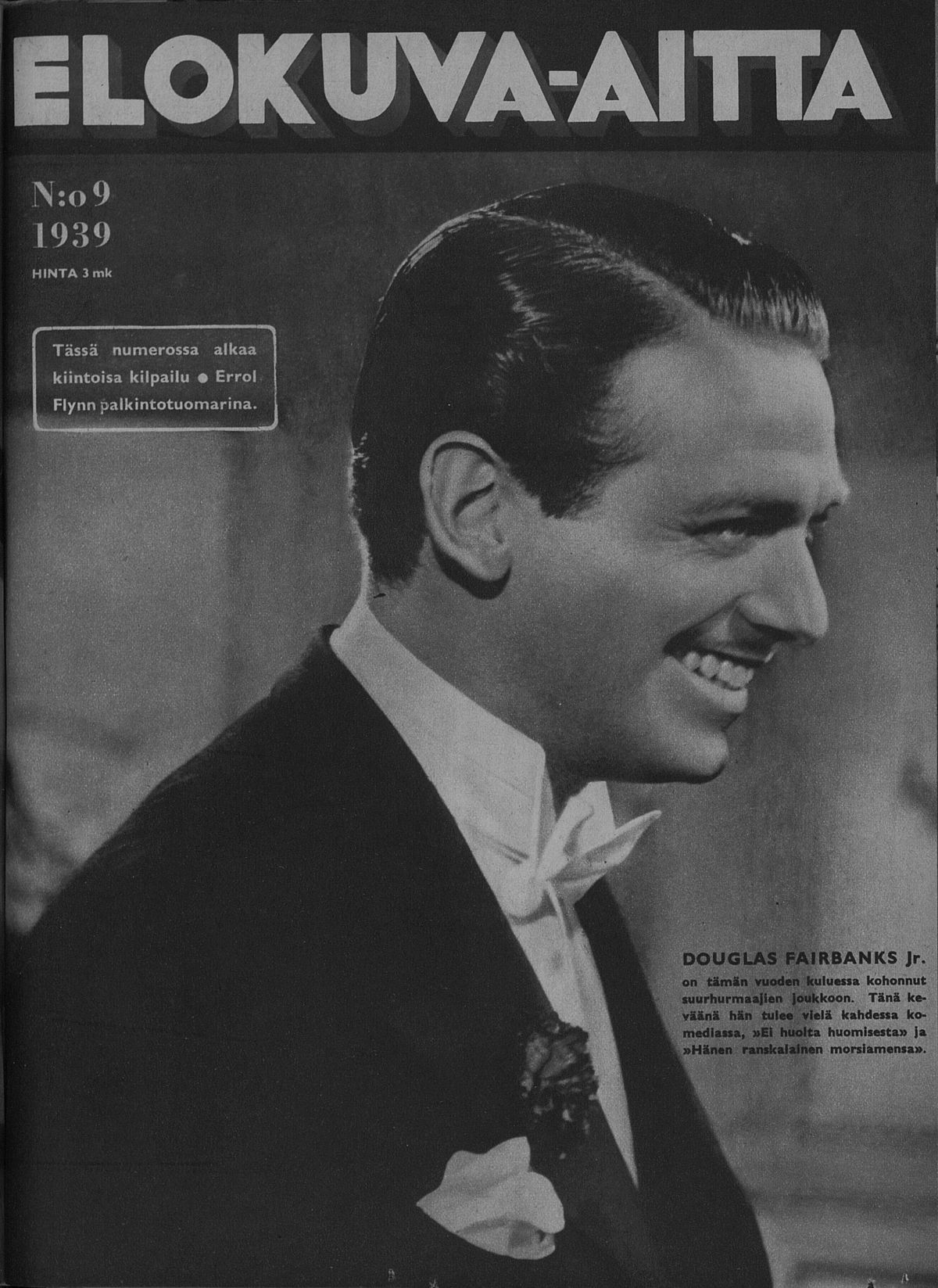 ELOKUVA-AITTA magazine side cover Issue 9 3 May 1939