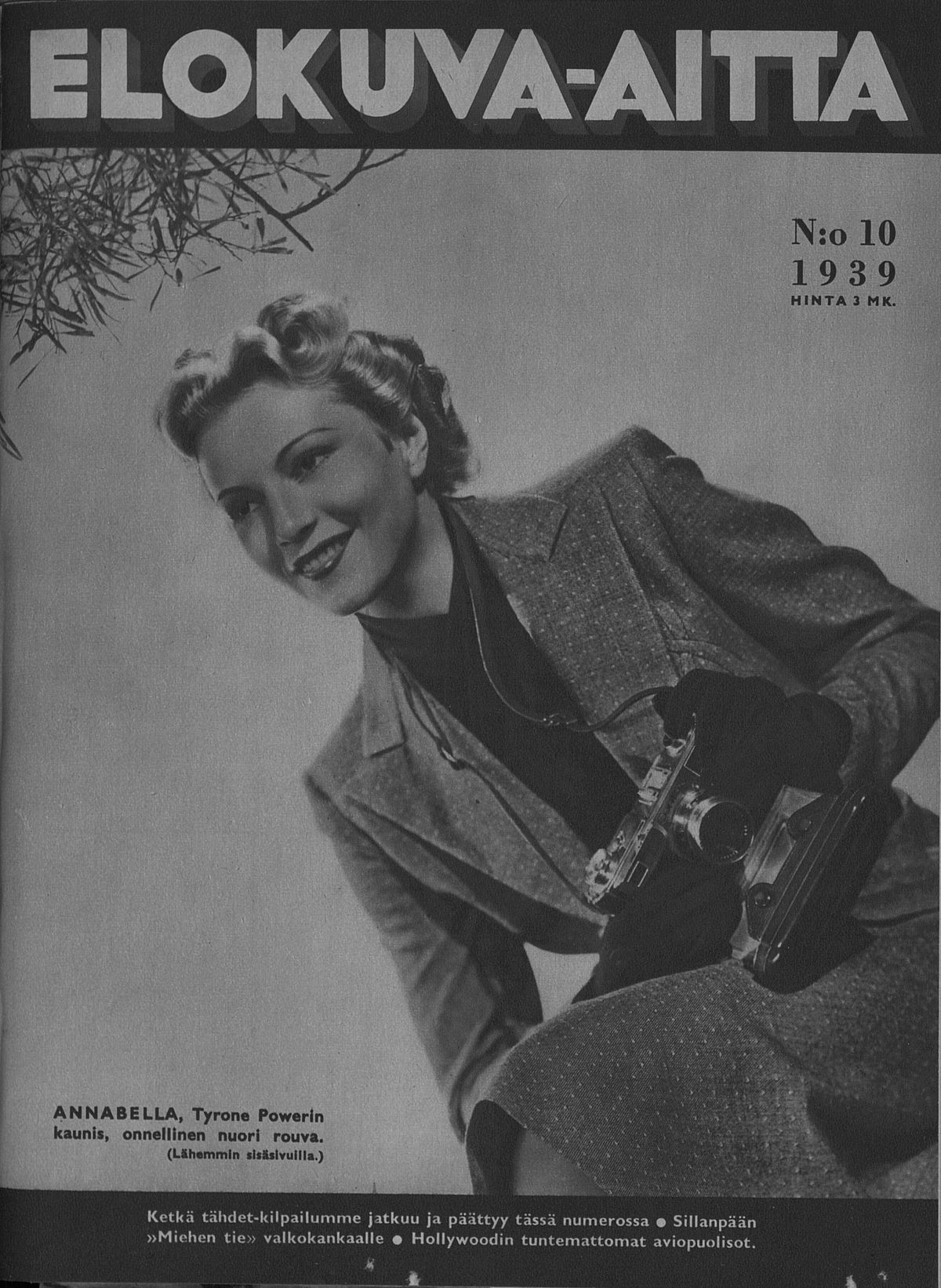 ELOKUVA-AITTA magazine side cover Issue 10 17 May 1939