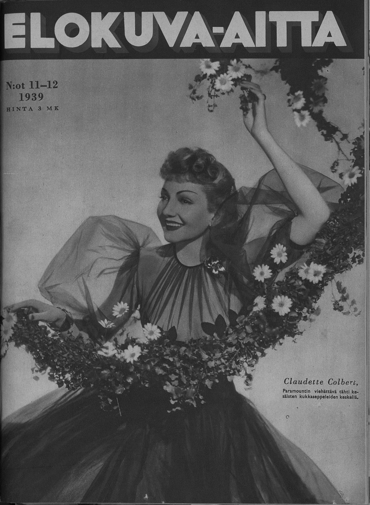 ELOKUVA-AITTA magazine side cover Issue 11-12 15 June 1939