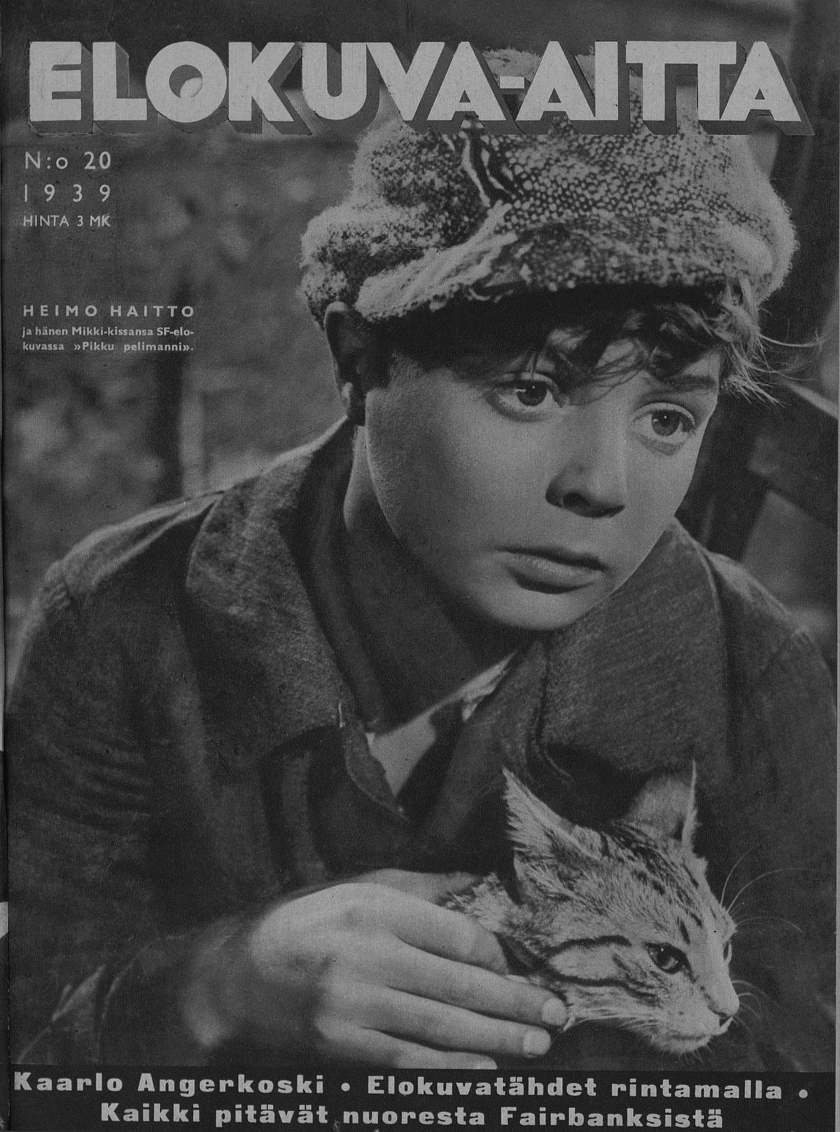ELOKUVA-AITTA magazine side cover Issue 20 18 October 1939