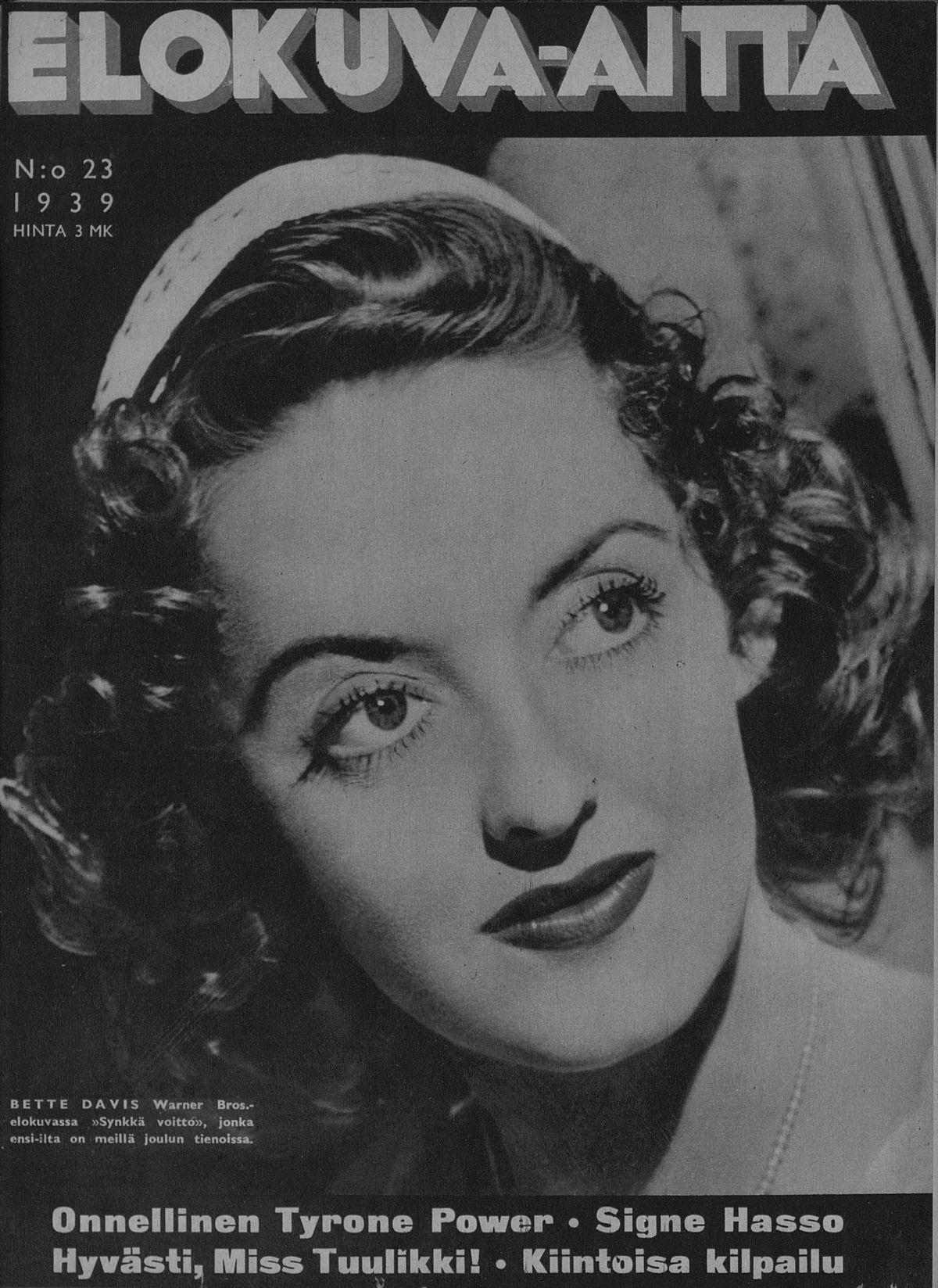 ELOKUVA-AITTA magazine side cover Issue 23 29 November 1939