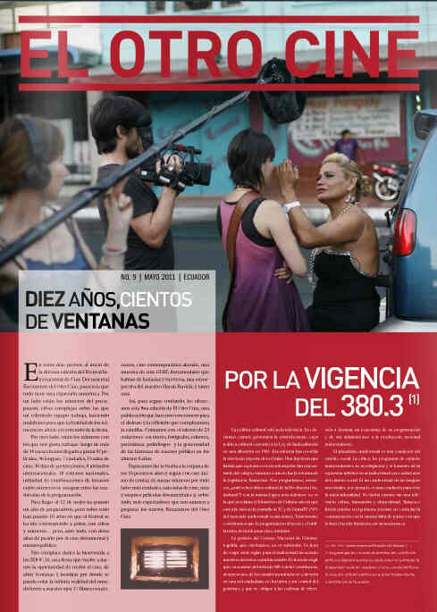 EL OTRO CINE magazine side cover Issue 8 May 2011