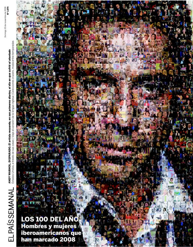 EL PAIS SEMANAL magazine side cover Issue 1679 30 November 2008