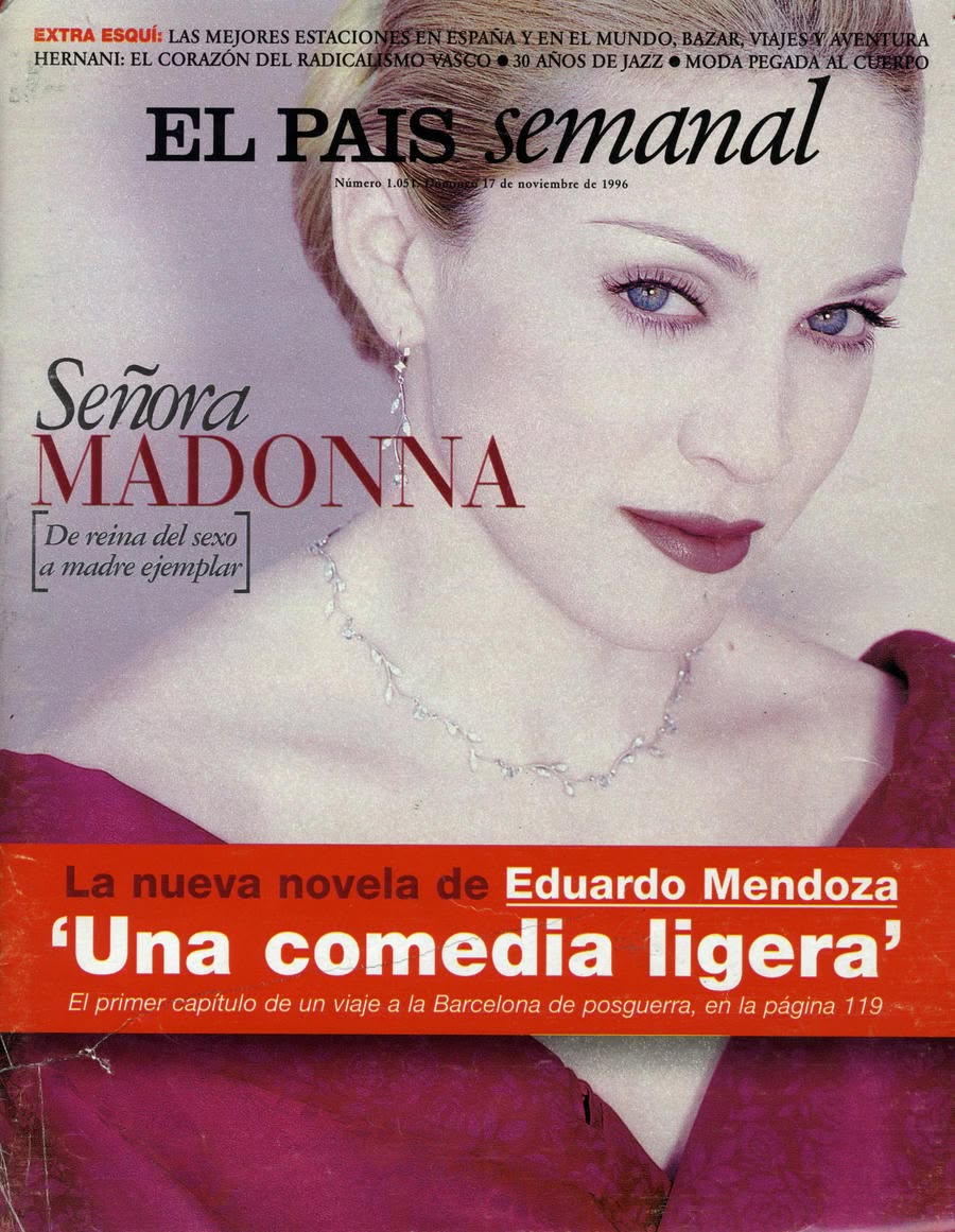 EL PAIS SEMANAL magazine side cover Issue 1051  November 1996