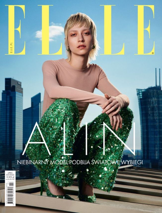 ELLE POLAND magazine side cover  July 2023