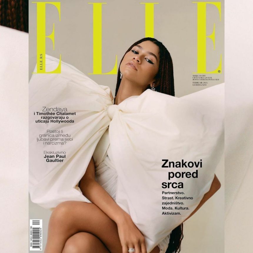 ELLE SERBIA magazine side cover  February 2021