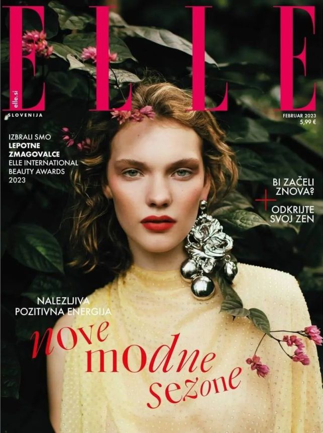 ELLE SLOVENIA magazine side cover  February 2023
