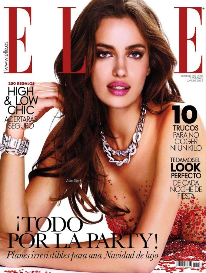 ELLE SPAIN magazine side cover  December 2011