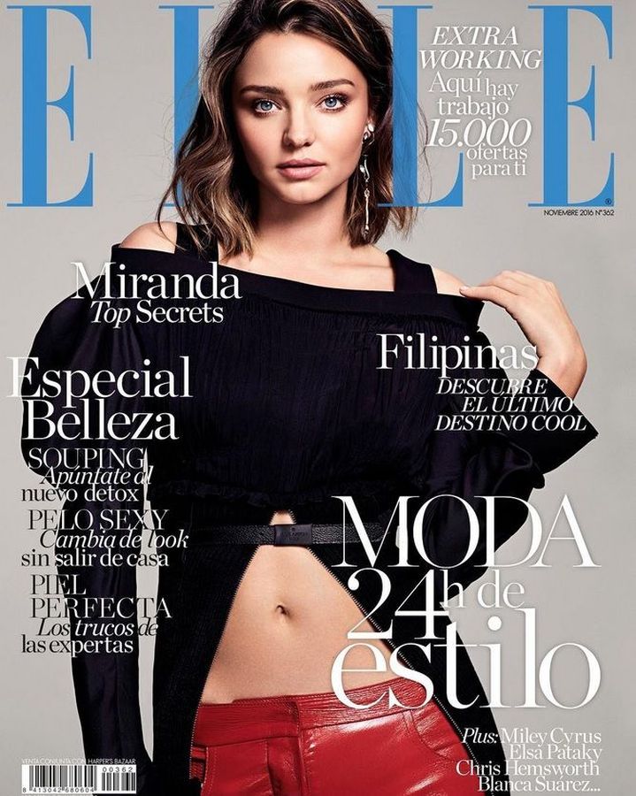 ELLE SPAIN magazine side cover  November 2016