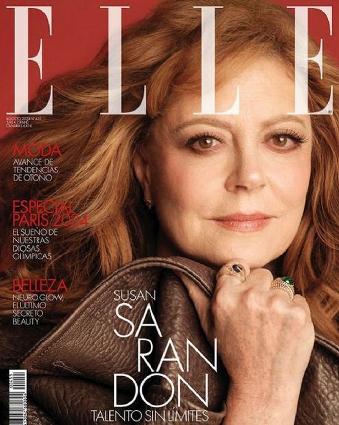 ELLE SPAIN magazine side cover  August 2024
