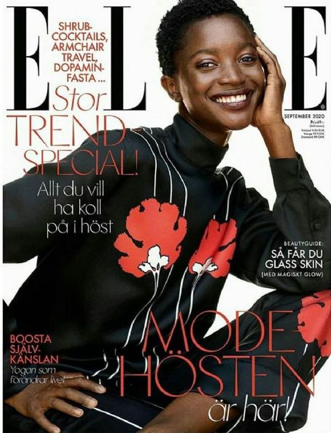 ELLE SWEDEN magazine side cover  September 2020