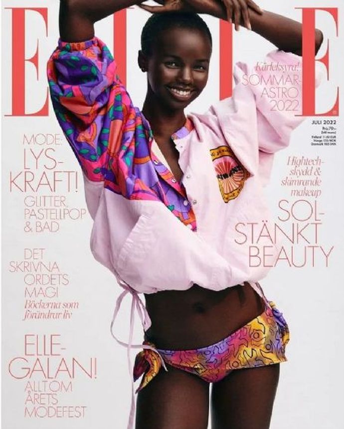 ELLE SWEDEN magazine side cover  July 2022
