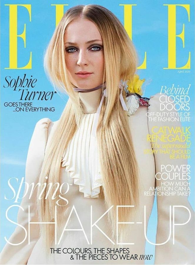 ELLE UK magazine side cover  April 2020