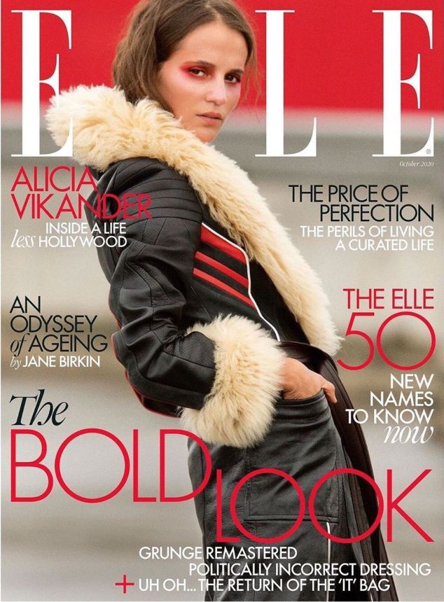 ELLE UK magazine side cover  October 2020