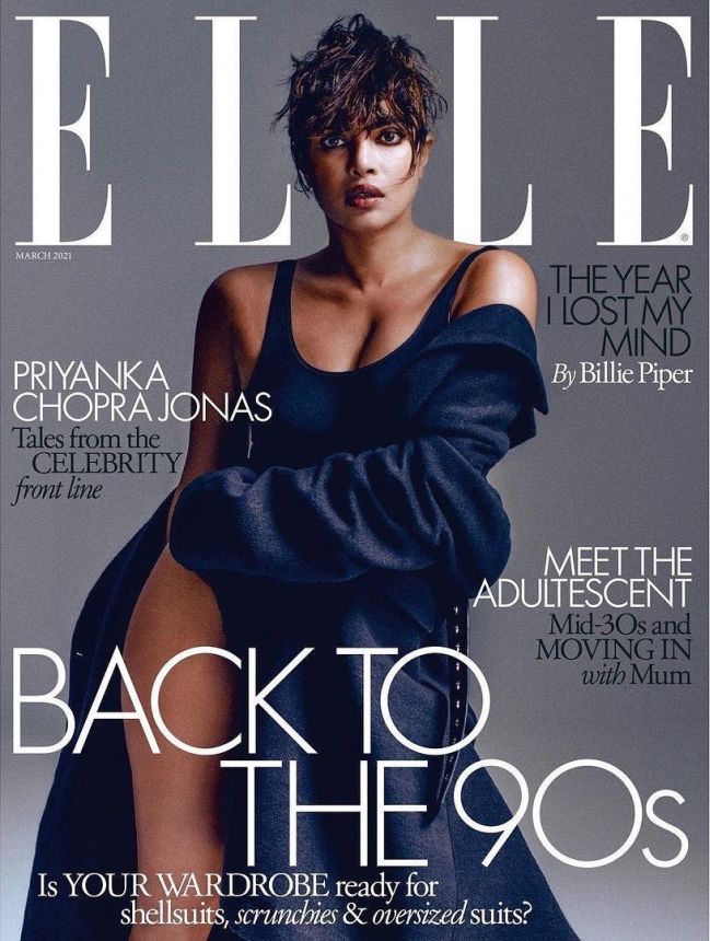 ELLE UK magazine side cover  March 2021