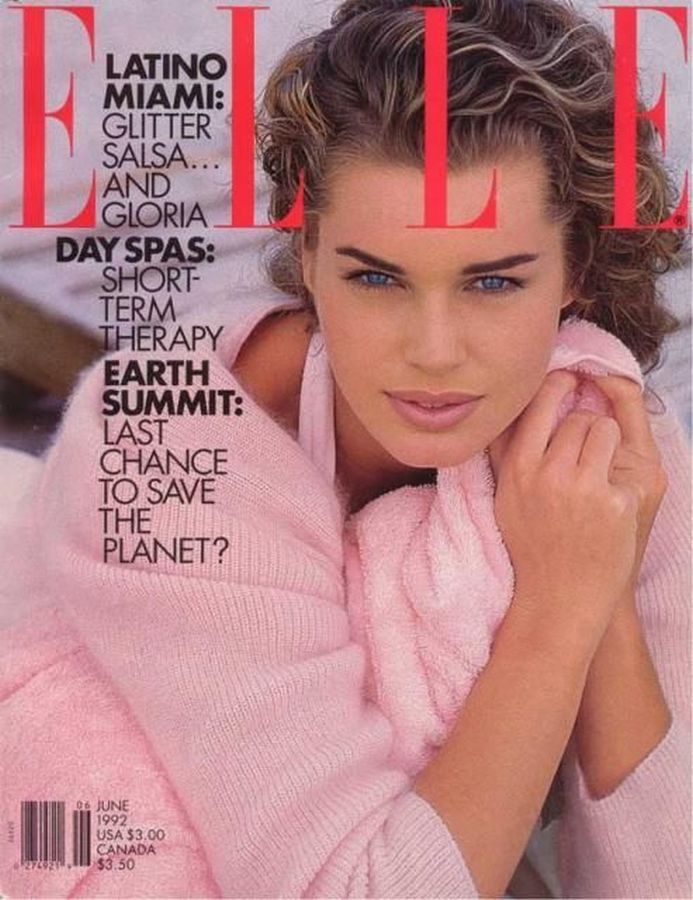 ELLE USA magazine side cover  June 1992