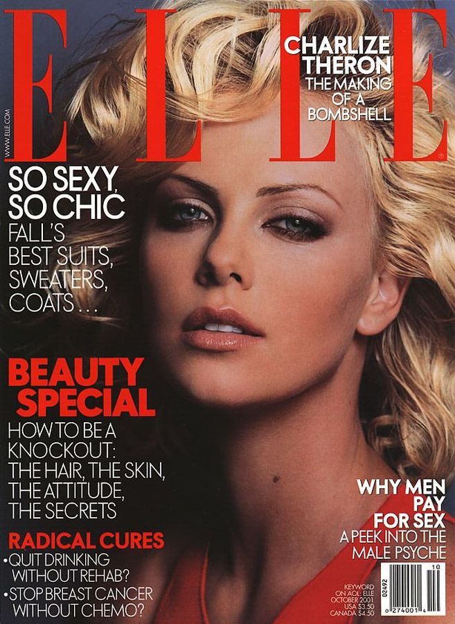 ELLE USA magazine side cover  October 2001