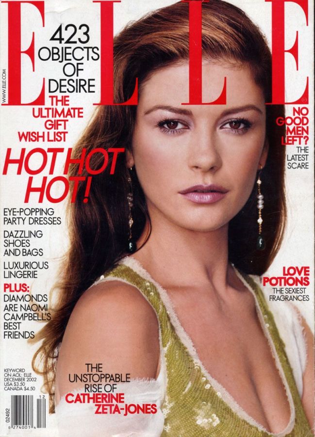ELLE USA magazine side cover  December 2002