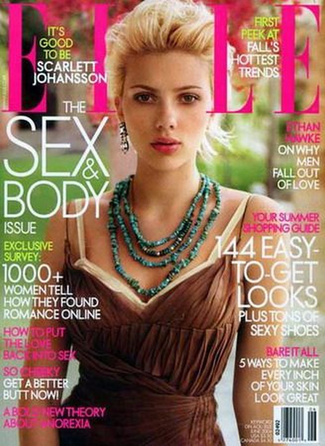 ELLE USA magazine side cover  June 2004