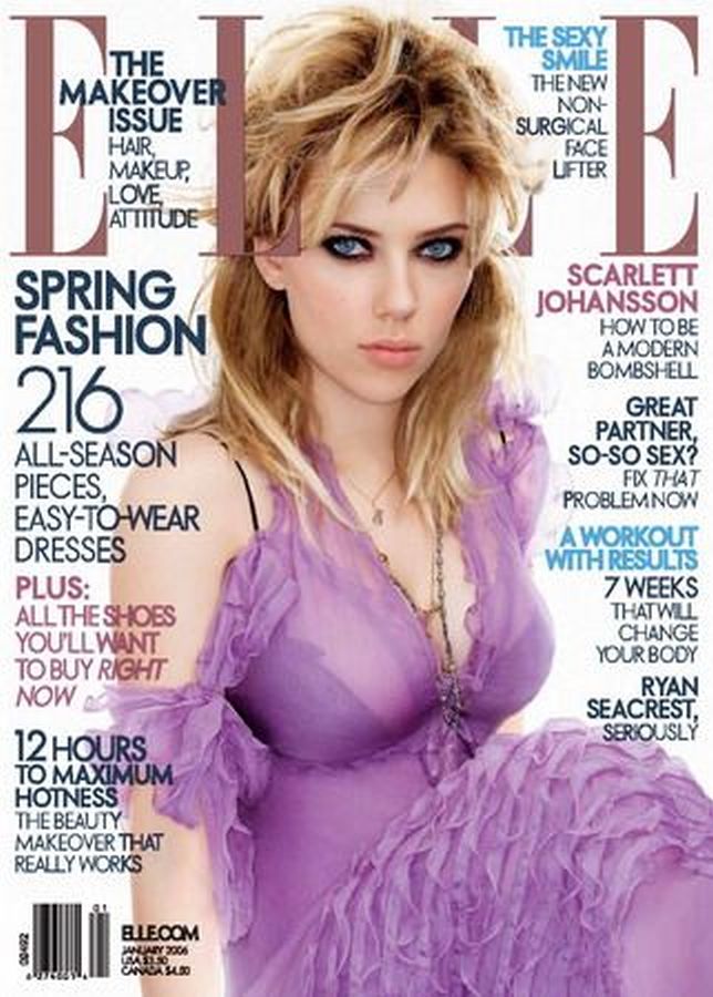 ELLE USA magazine side cover  January 2006
