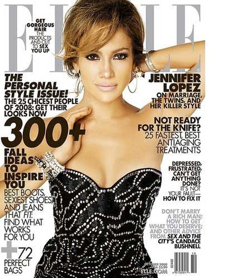 ELLE USA magazine side cover  October 2008