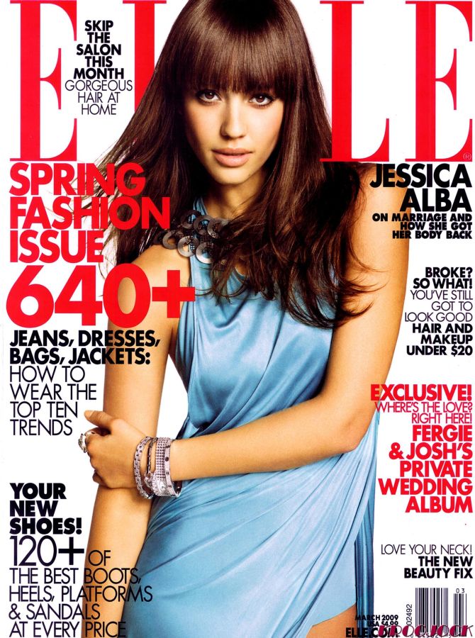 ELLE USA magazine side cover  March 2009