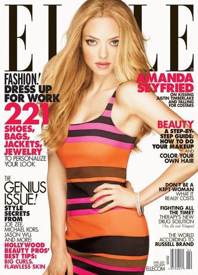 ELLE USA magazine side cover  April 2011