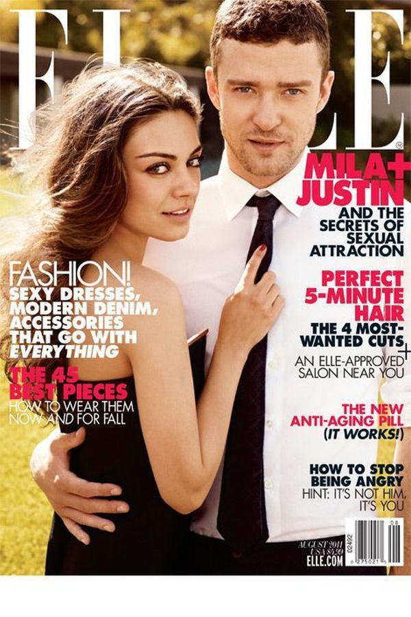 ELLE USA magazine side cover  August 2011