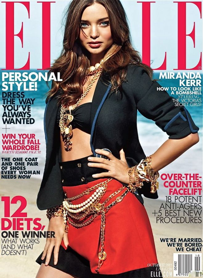 ELLE USA magazine side cover  October 2011