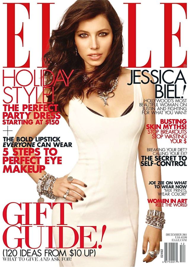 ELLE USA magazine side cover  December 2011