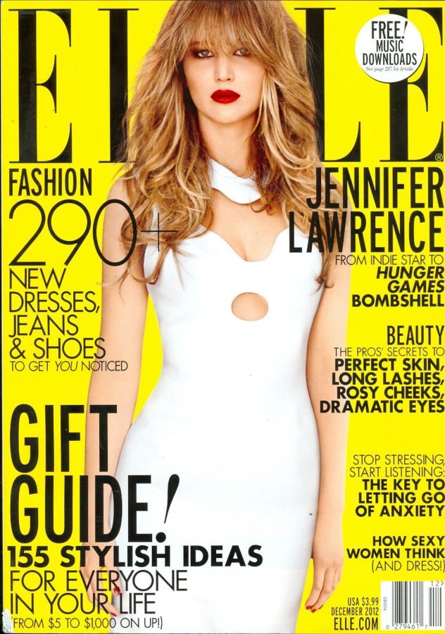 ELLE USA magazine side cover  December 2012