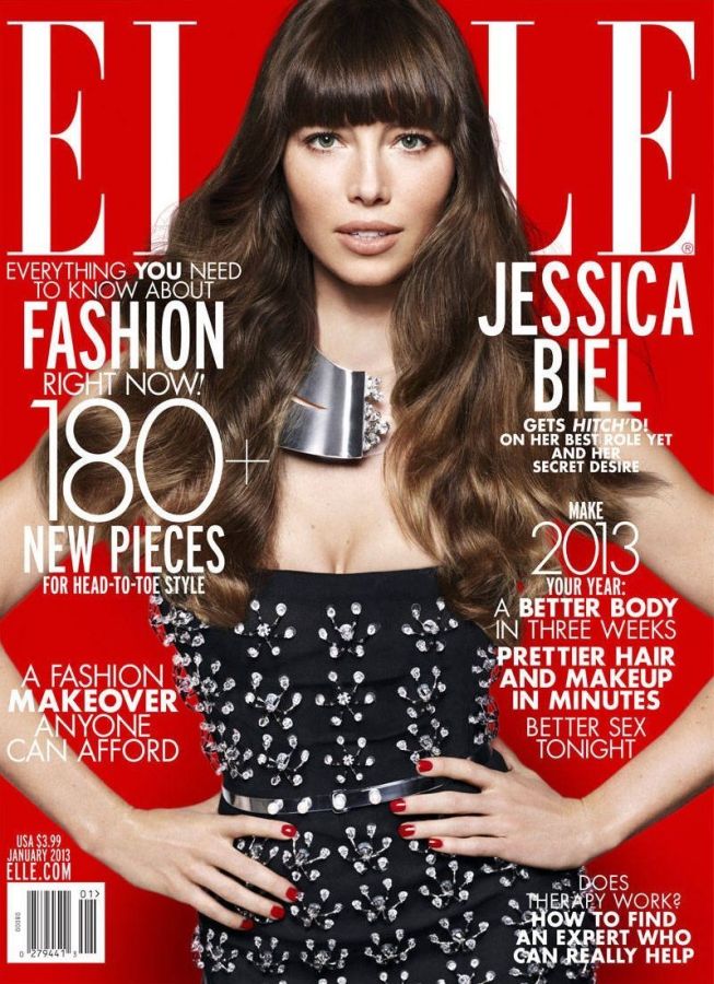 ELLE USA magazine side cover  January 2013