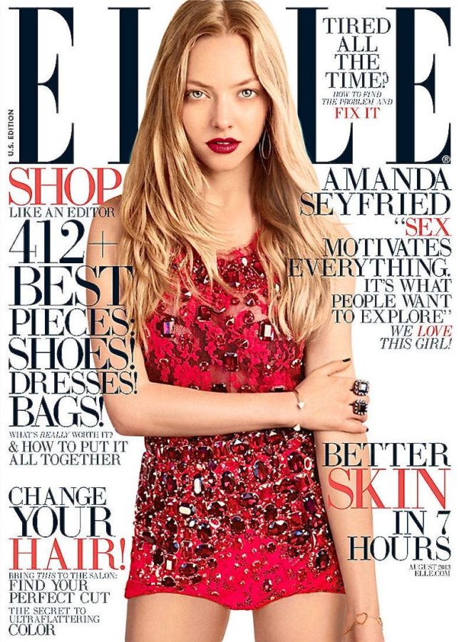 ELLE USA magazine side cover  August 2013