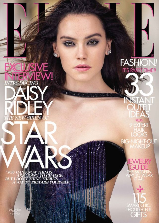 ELLE USA magazine side cover  December 2015