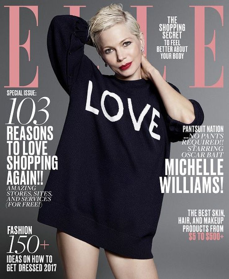ELLE USA magazine side cover  January 2017