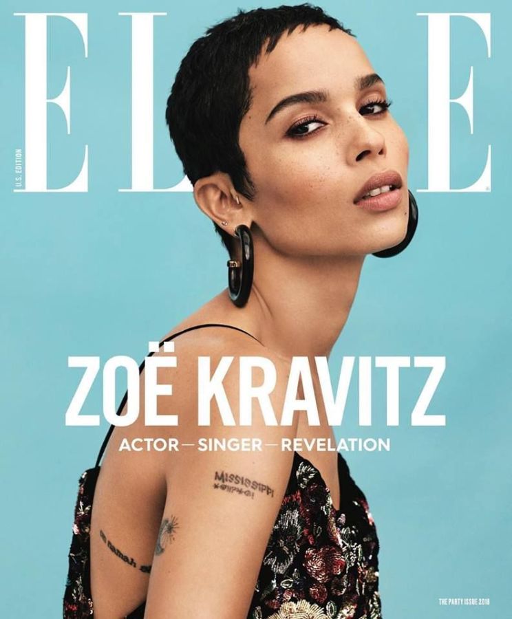 ELLE USA magazine side cover  January 2018