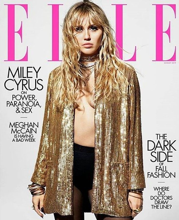 ELLE USA magazine side cover  August 2019