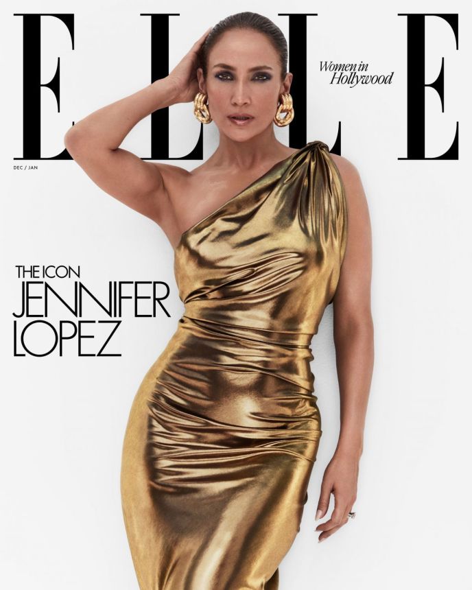 ELLE USA magazine side cover  December 2023/ January 2024 