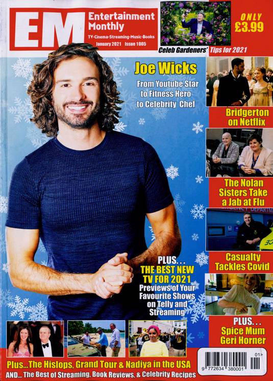 ENTERTAINMENT MONTHLY magazine side cover  January 2021
