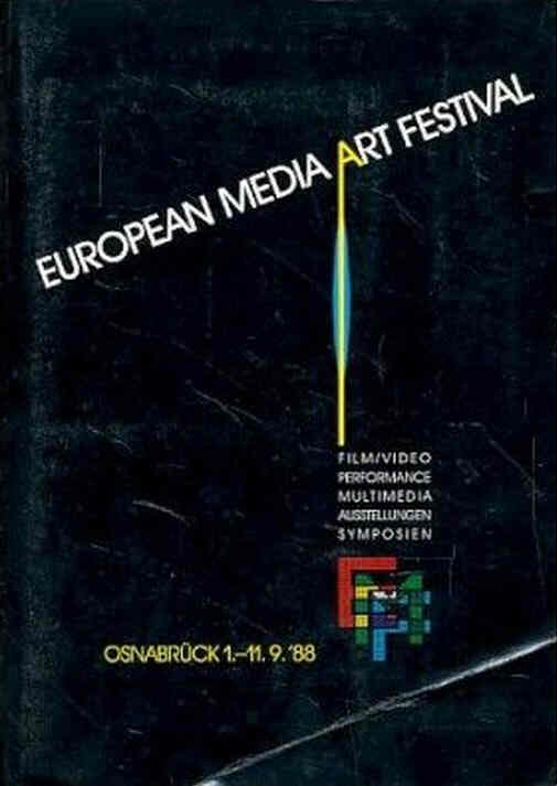 EUROPEAN MEDIA ART FESTIVAL magazine side cover   1988