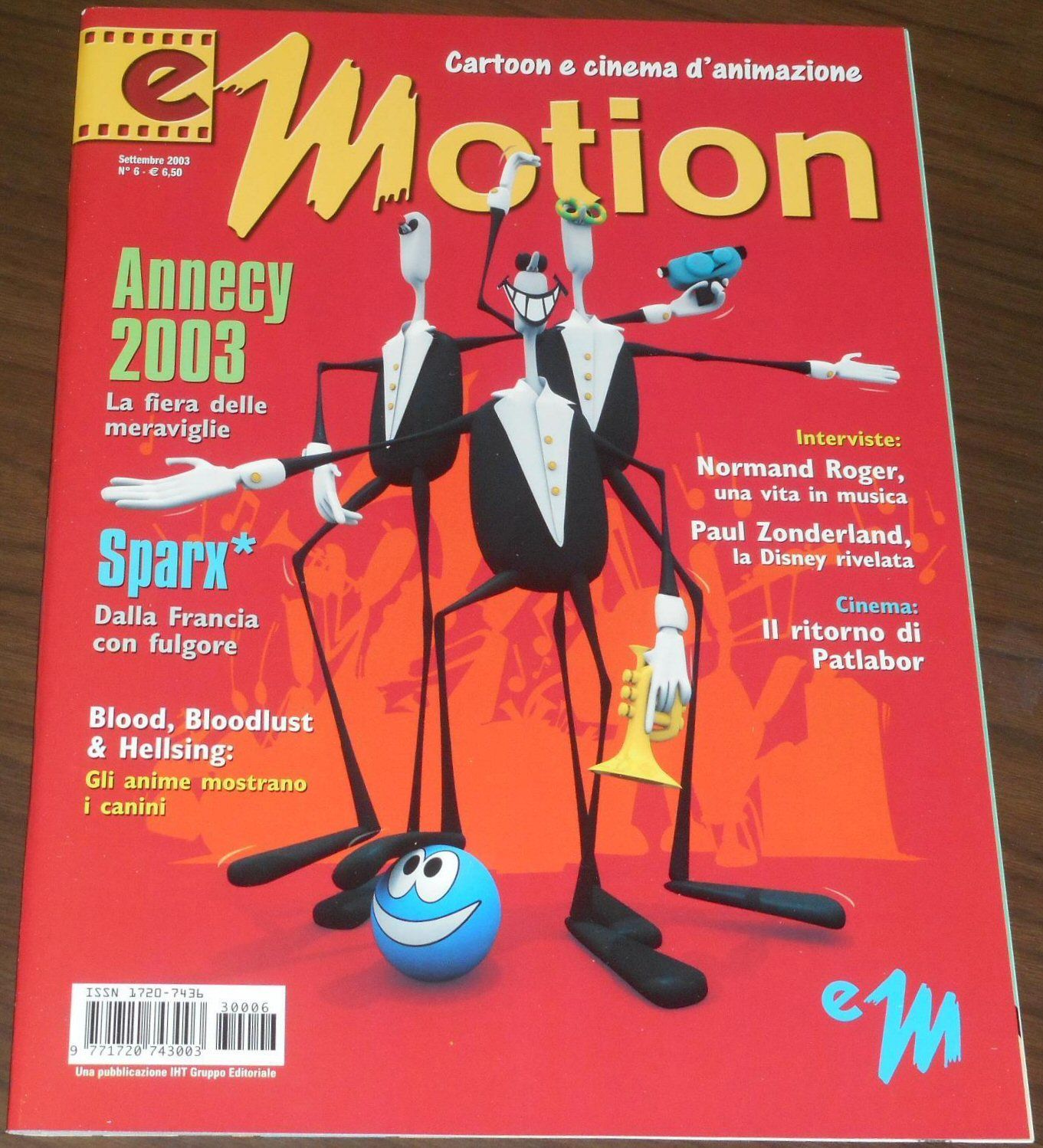 EMOTION magazine side cover Issue 6  September 2003