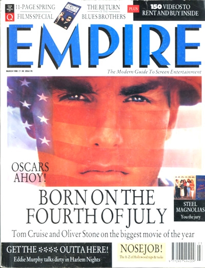 EMPIRE magazine side cover Issue 9 March 1990