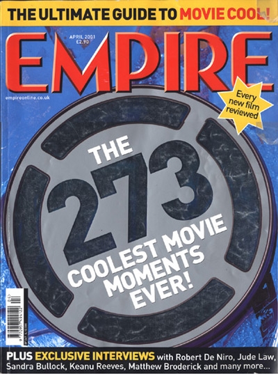 EMPIRE magazine side cover Issue 142 April 2001