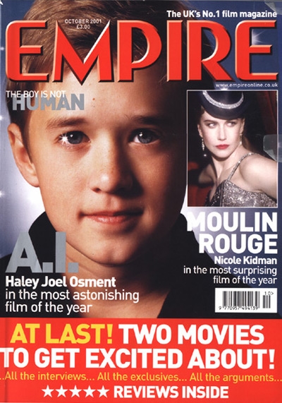 EMPIRE magazine side cover Issue 148 October 2001