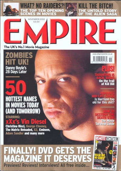 EMPIRE magazine side cover Issue 161 November 2002