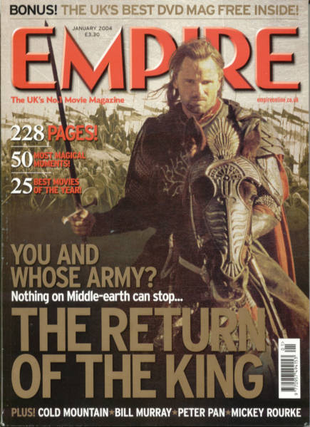 EMPIRE magazine side cover Issue 175 January 2004