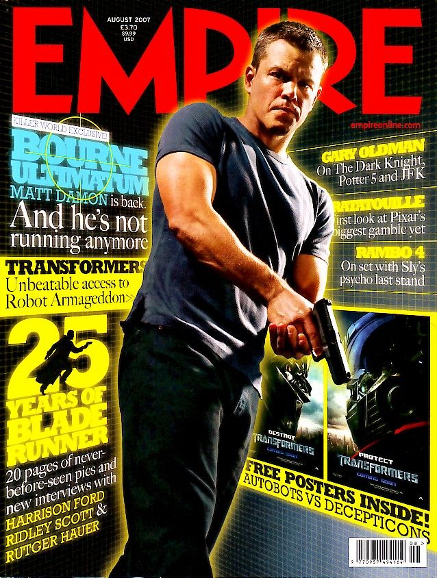 EMPIRE magazine side cover Issue 218 August 2007