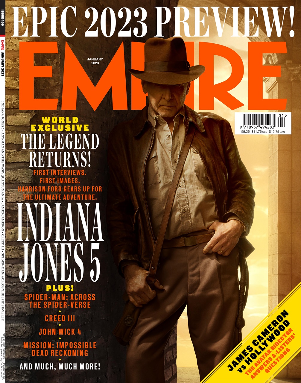 EMPIRE magazine side cover Issue 409 January 2023