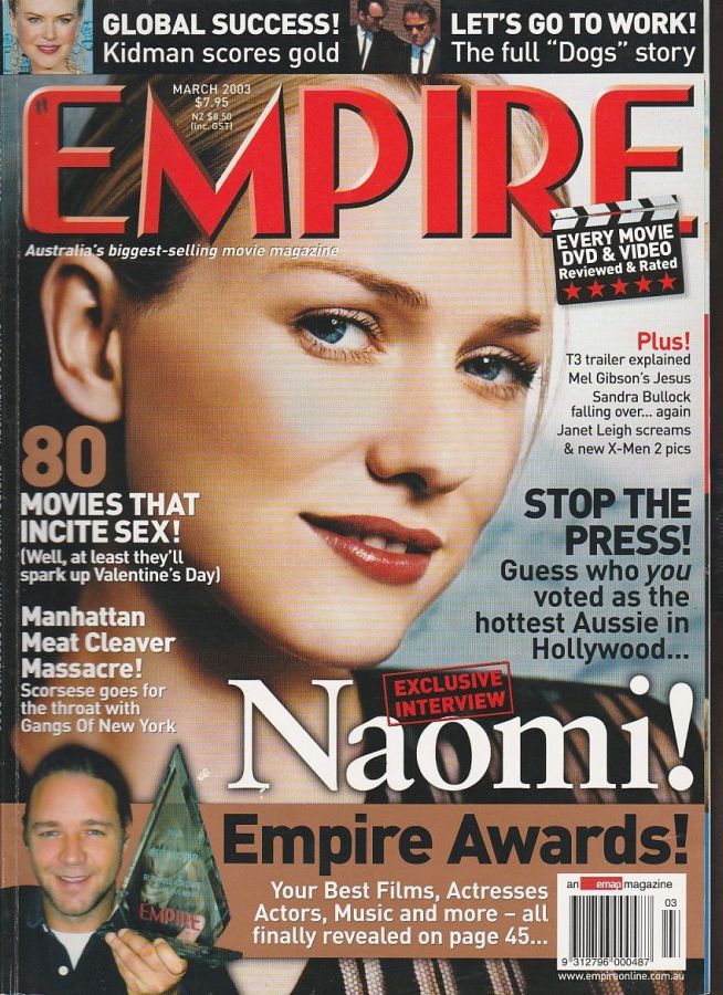 EMPIRE (Au) magazine side cover Issue 17 March 2003